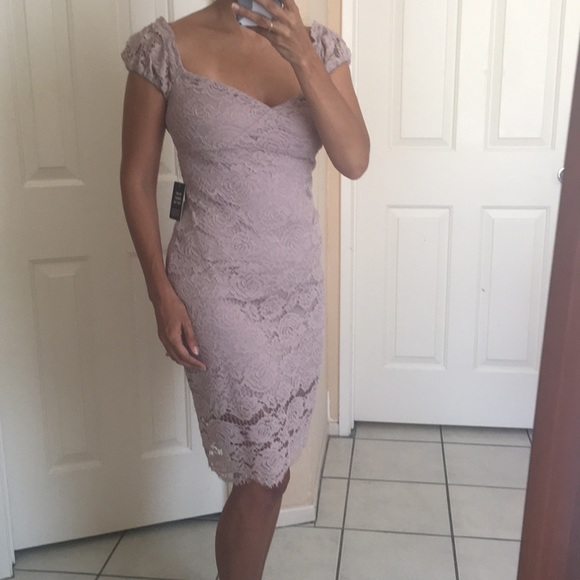 Express dusty rose lace sheath dress - Picture 4 of 7
